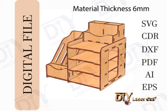 Download Wooden Desk Organizer Laser Cut - Premium Resources